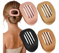 Lot de 4 pinces à cheveux plates pour cheveux épais, bouclés, longs, courts, confortables, élégants, foncés et mats, pour cheveux plats, conçus pour les femmes et les filles