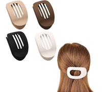 Lot de 4 pinces à cheveux plates pour femme, design incurvé, pour cheveux fermement fixés, convient à tous les types de cheveux, peut être facilement porté, c'est le choix idéal pour les femmes et les