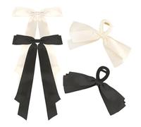 Lot de 4 pinces à cheveux pour femmes et filles de grande et moyenne taille, accessoires de cheveux épais et fins pour femmes et filles, noir, blanc, beige
