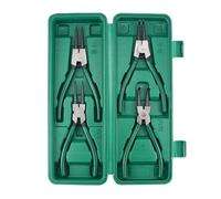 Lot de 4 pinces à circlips de qualité industrielle en acier au carbone avec ressort à buse incurvée précise et droite