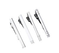 Lot de 4 pinces à cravate élégantes avec boîte de rangement en alliage pour homme et père