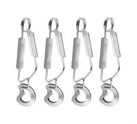 Lot de 4 pinces à escargot en acier inoxydable avec poignée ergonomique pour une prise en main sûre, outil de cuisine pour escargots, thé, glace, bonbons, dégustation de vin et service alimentaire