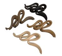 Lot de 4 pinces à griffes de luxe de grande taille pour femme (Noir, Kaki, Crème, Marron).