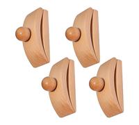 Lot de 4 pinces à linge modernes en bois pour tapisserie, style bohème pour housse de couette, empêche les vêtements de tomber, pour tapis, tissu, cloison sèche, chambre à coucher, salon, appartement