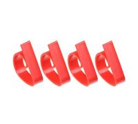 Lot de 4 pinces à nappe antidérapantes en plastique, multifonctions, for fête, pique-nique, mariage, bal de promo(Red)
