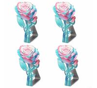 Lot de 4 pinces à nappe en acier inoxydable pour sécuriser les nappes sur les tables jusqu'à 3,5 cm d'épaisseur, pinces antidérapantes pour restaurant et événement (rose bleu)
