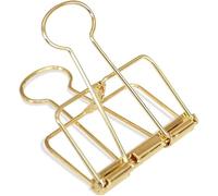 Lot de 4 pinces à papier dorées creuses à longue queue de 51 mm pour classeur et trombones de petite taille et poids léger, pinces, pinces et anneaux