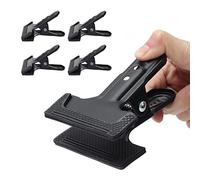 Lot de 4 Pinces à Ressort à Large Bouche, Robustes, Antidérapantes, en Métal Noir, pour le Travail du Bois, un Clip pour Arrière-plan de Photographie, Support de Fond