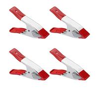 Lot de 4 pinces à ressort en métal très résistantes pour étals de marché avec revêtement en caoutchouc pour camping, bâche, travaux manuels, 15,2 cm