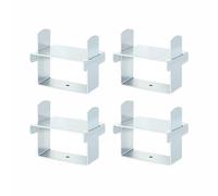 Lot de 4 pinces à ressort larges pour remorque, accessoires de camion en acier inoxydable, clips de réparation pour ressorts à lame courbée pour contrôle de la stabilité du véhicule (argenté)