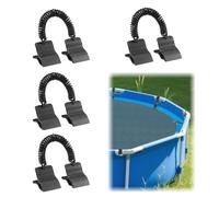 Lot de 4 pinces à ressort pour bâche de piscine, pinces pour bâche de protection, accessoires de piscine hors sol, protection contre le vent, pince à ressort pour bâche de piscine, bâche de protection