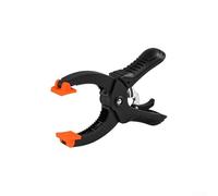 Lot de 4 pinces à ressort robustes pour le travail du bois - Plage de serrage de 0 à 50 mm, pinces à cadre en A en plastique orange et noir de 155 mm avec poignée souple pour le bricolage (A)