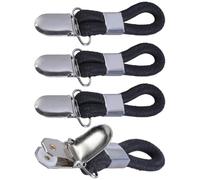 Lot de 4 pinces à serviettes, supports de fixation, pinces pour un rangement efficace dans la pièce, organisation efficace dans la salle de bain, caravanes, porte-serviettes