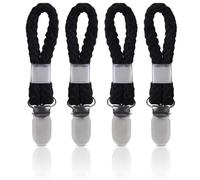 Lot de 4 pinces à serviettes, supports de fixation, pinces pour un rangement efficace dans la pièce, organisation efficace dans la salle de bain, caravanes, porte-serviettes