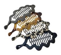Lot de 4 pinces banane ergonomiques emboîtables antidérapantes pour queue de cheval - Pour cheveux épais, fins, bouclés, travail, école, loisirs, voyage, vacances, fête