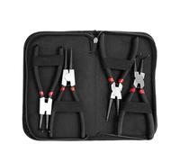 Lot de 4 pinces Circlip robustes pour des tâches de haute précision - Poignées anti-fatigue et sac de transport compact - Anneaux de maintien