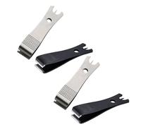 Lot de 4 pinces coupantes pour ligne de pêche avec crochet et œillet de nettoyage en acier inoxydable - Outil de coupe avec crochet - Accessoires multifonctions (51 x 11,5 mm)