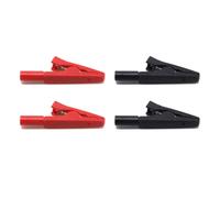Lot de 4 pinces crocodiles avec motifs isolés et fiche banane de 2 mm pour une utilisation multifonctionnelle en laboratoire et éducatif Connexion électrique sécurisée
