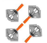 Lot de 4 Pinces d'Angle 90° en Alliage d'Aluminium Léger,Serre Joint Angle,Mâchoire Pivotante Réglable 360°,pour Menuiserie Soudage Assemblage Bois Métal Verre