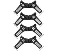 Lot de 4 pinces d'angle pour le travail du bois à angle droit de 90 degrés en alliage d'aluminium pour soudure, cadres photo, tiroirs, armoires, étagères, aquariums, supports de verre, outils à main