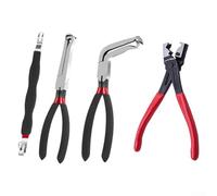 Lot de 4 pinces de déconnexion électrique avec embouts coudés à 60 degrés pour enlever les connecteurs automobiles, construction en acier au carbone et prise en main confortable pour faisceau de