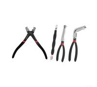 Lot de 4 pinces de déconnexion électrique et connecteurs automobiles en acier au carbone avec double duromètre prise confortable pour plusieurs angles d'accès avec sac de rangement