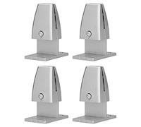 Lot de 4 pinces de déflecteur d'écran de bureau en alliage d'aluminium de type T, support de cloison de bureau avec conception réglable, pince de séparation de table de bureau