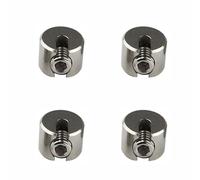 Lot de 4 pinces de fixation pour câble métallique - En acier inoxydable - Antidérapantes - M8 x 4 mm