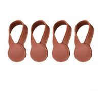 Lot de 4 pinces de maintien en polyuréthane avec construction et fermeture magnétique pour l'organisation du tissu à domicile (marron)