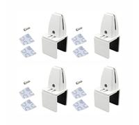 Lot de 4 pinces de séparation de bureau en alliage d'aluminium robuste avec coussinets en caoutchouc antidérapants et vis, base de protection contre les éternuements pour bureau et maison (48 mm x 112