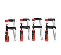 Lot de 4 Pinces de Serrage pour Barre F Clamp, en Fonte Malléable - pour Travail du Bois - avec Toboggan Rapide pour Serrure, Pliage, Travail du Bois, Kit d'Outils à La Main