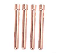 Lot de 4 pinces de serrage pour torche de soudage TIG 10N22 10N23 10N24 10N25 pour WP-17 18 26 refroidi à l'air pour torches TIG, lot de 4 porte-électrodes en cuivre avec plaque dorée