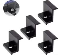 Lot de 4 pinces d'extrémité en alliage d'aluminium pour montage de panneaux solaires PV solides et design (30 mm)
