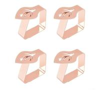 Lot de 4 pinces en acier inoxydable en forme de feuille qui maintiennent fermement les nappes en place, convient pour un usage domestique et des occasions spéciales (C)