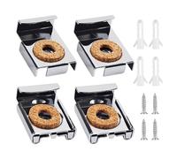 Lot de 4 pinces en métal pour miroir, support de miroir, support de miroir en aluminium, support mural pour miroir, cadre sans cadre