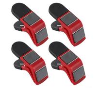 Lot de 4 pinces et ouvre-boîte pour pinceaux de peinture pour maintenir en toute sécurité les pinceaux au-dessus des boîtes de peinture et ouvrir les couvercles, accessoire de pince en plastique rouge