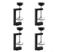 Lot de 4 pinces G pour le travail du bois, serre-joint en C en alliage d'aluminium robuste avec coussinets en silicone, prise en main rapide réglable de 10 à 57 mm pour travaux de menuiserie, de