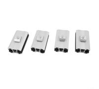 Lot de 4 pinces moyennes en aluminium pour panneaux solaires à film mince pour modules de 6 à 10 mm, pince résistante anodisée avec vis et écrous pour fixation sur rail