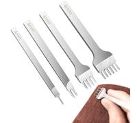 Lot de 4 pinces perforatrices pour cuir - Pour le travail du cuir - Outil de poinçonnage - Accessoire pour le cuir - Pour les bricoleurs, les femmes, les hommes et les débutants
