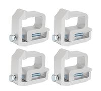 Lot de 4 Pinces pour Capuchon de Camion, KIMISS Pinces de Fixation pour Capuchon de Camion Camper Shell en Alliage D'aluminium Argenté Pinces Universelles pour Camionnette