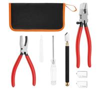 Lot de 4 pinces robustes pour verre 20,5/15 cm pour coupe-verre de 2 à 20 mm - Kit d'outils de coupe de verre - Pince à briser haute performance - Pince à verre style crayon pour mosaïque/carrelage