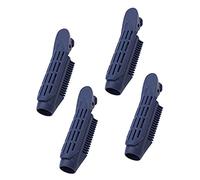 Lot de 4 pinces volumisantes pour cheveux longs et courts - En plastique - Bigoudis - Clip vague - Style maison pour filles - Bleu