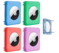Lot de 4 pingles de s ret Elevation Lab TagVault AirTag Le meilleur support AirTag pour enfants Profil bas Ne pend pas Bleu Rouge Gr