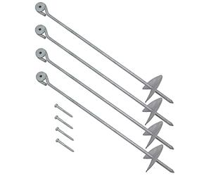 Lot de 4 piquets d'ancrage au sol de 60 cm pour balançoire, tour de jeu, piquets de fixation