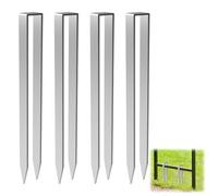 Lot de 4 piquets d'ancrage au sol pour arche de rosiers - Fixation en forme de U - Ancrage au sol pour arche de rosiers - Piquets de terre en acier inoxydable - Fixation de conduites d'eau (A)