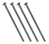 Lot de 4 piquets d'ancrage de 35,6 cm de diamètre en acier galvanisé - Matériel de montage en asphalte pour trottoirs de stationnement, ralentisseurs, rampes de fauteuil roulant, protecteurs de câble