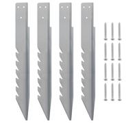 Lot de 4 piquets d'ancrage en bois galvanisé, coupe-vent, imperméable, pour balançoire pour enfants (420 mm)