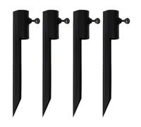 Lot de 4 piquets de lumière d'extérieur résistants à la rouille en fer faciles à utiliser pour une utilisation dans le jardin pour lampes torches et lampes solaires