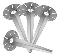 Lot de 4 piquets de Sol pour Lampes de Jardin avec Guide de câble - Piquets de Jardin pour éclairage de Chemin, Poteau de Sol, Lampe de Jardin, Douille d'extérieur