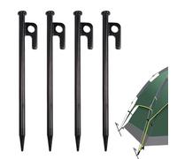 Lot de 4 piquets de tente Heavy Duty - Accessoires de camping - Pour extérieur, sable, jardin, pelouse, terrasse, paysage